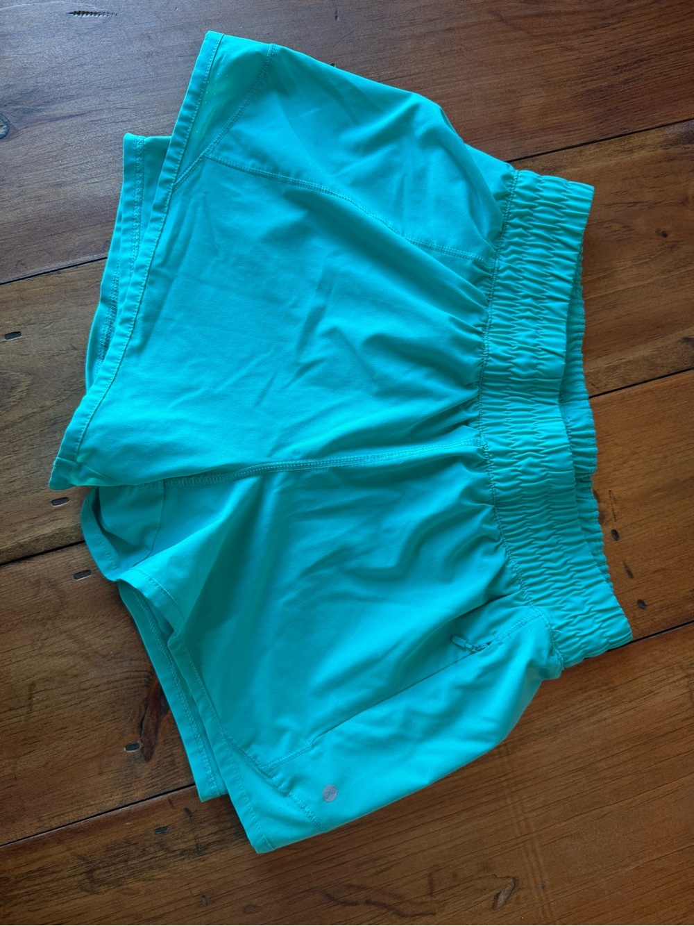 Layer 8 Turquoise Athletic Shorts with Smocked Waistband